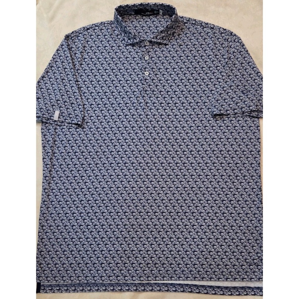 RLX RALPH LAUREN MENS SHORT SLEEVE CLASSIC FIT PERFORMANCE PRINT POLO SIZE XL